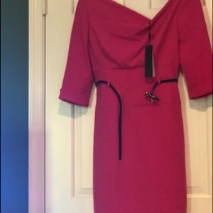 Vibrant pink Black Halo dress